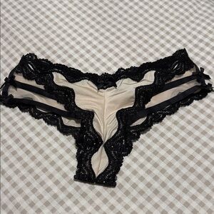 Victoria's Secret Black Lace Trim Panties